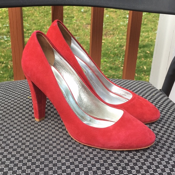Kenneth Cole Shoes - Kenneth Cole New York Red Suede Classic Heels